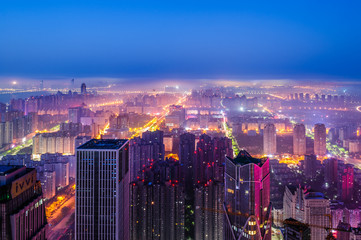 Sticker - hong kong skyline at night