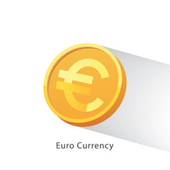 Wall Mural - Euro Currency Sign Gold Coin Vector Icon