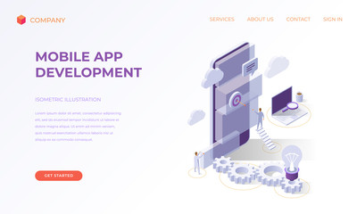Poster - Landing page for mobile app development
