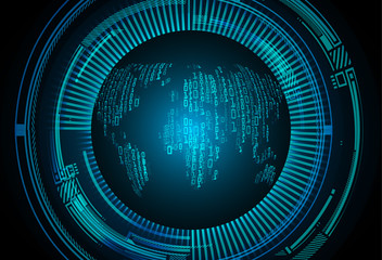 blue world cyber circuit future technology concept background