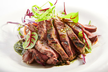 Canvas Print - Tataki roast beef closeup view