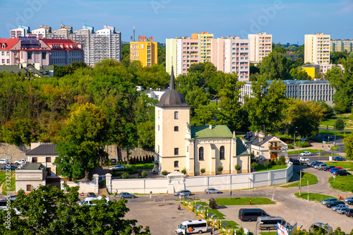 Obrazy Lublin  lublin-polska-panoramiczny-widok-na-centrum-miasta-z-bazylika-przemienienia-panskiego-jezusa