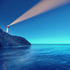 Lighthouse at night