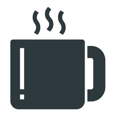 Wall Mural - tea black icon on white background