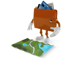 Sticker - Wallet character looking at map