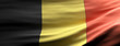 Belgium national flag waving texture background. 3d illustration