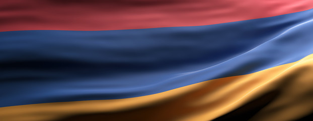armenia national flag waving texture background. 3d illustration