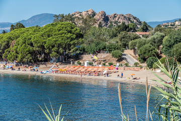 The beautiful beach of Santa Maria Navarrese in Sardinia