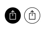 Fototapeta  - Upload icons set on white background. Upload sign icon. Upload button. Load symbol.