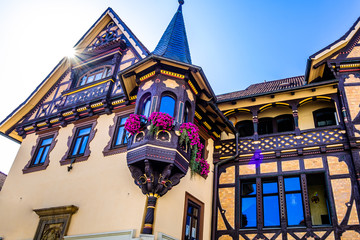 Poster - typcial half timbered facade in germany