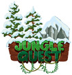 © brgfx - Font design for word jungle quest with snow on trees in background