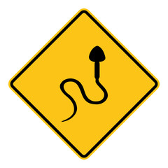 Wall Mural - Sperm Crossing Road Sign Clipart