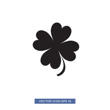 For Leaf Clover Icon Vector Illustration