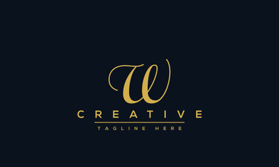 W letter logo Design Modern Monogram Icon. W WW initials based Template and Letters in vector.