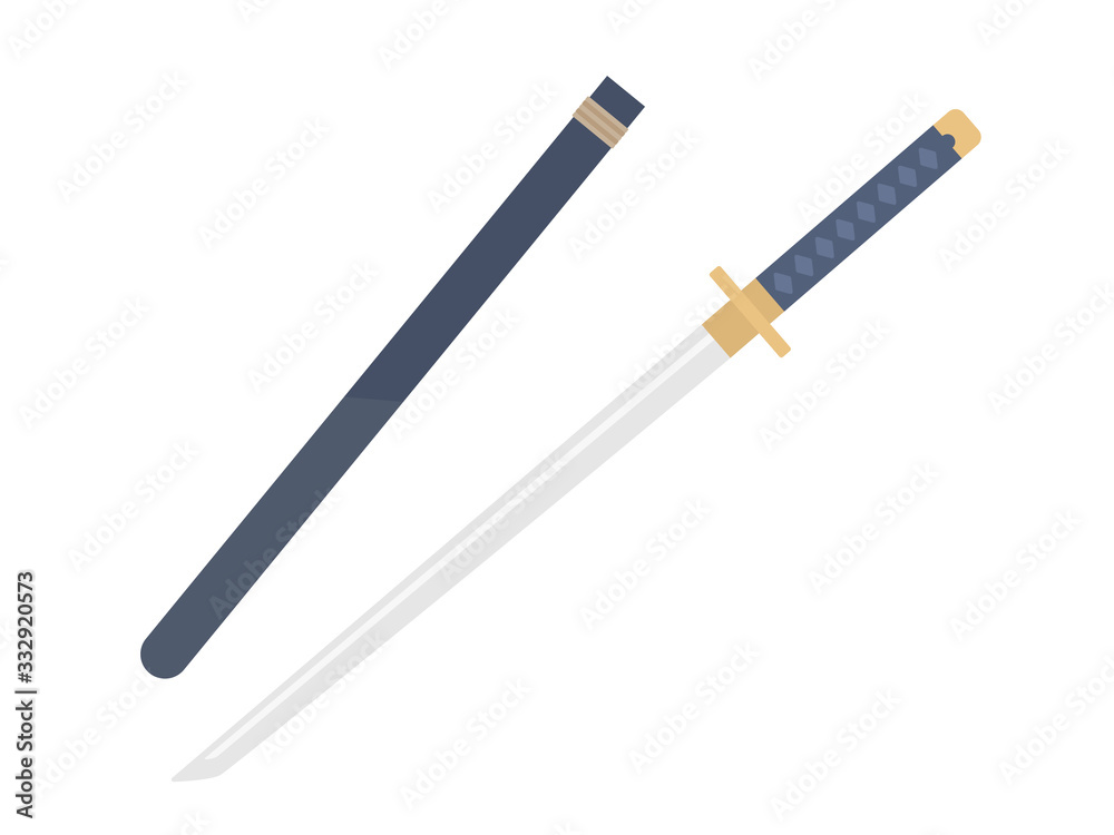 日本刀のイラスト Wall Mural Antique Antique Wallpaper Murals R Design