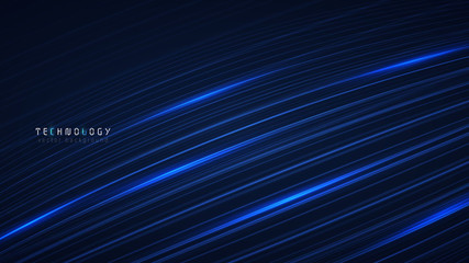 Wall Mural - abstract blue technology network line vector background,futuristic connection technology background,