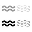Washable Designation on the wallpaper symbol icon outline set black grey color vector illustration flat style image