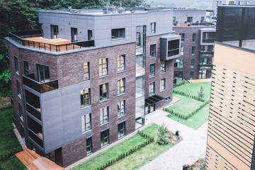 Modern architectural residential buildings quarter