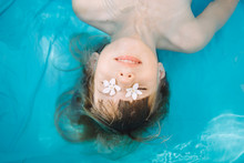 Portrait Of A Little Girl In The Water