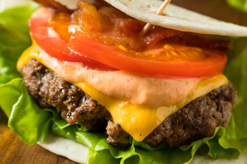 Sticker - Homemade Cheeseburger Taco in a Tortilla