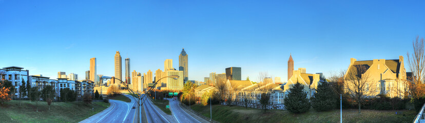 Wall Mural - Panorama of the Atlanta, Georgia skyline at twilight