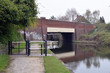 Bridge over Walsall Canal with Iron Gate on Towpath 