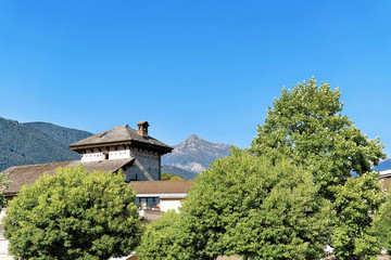 Wall Mural - House at expensive resort at Ascona of Swiss