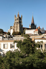 Sticker - Lausanne Cathedral Notre Dame Switzerland summer