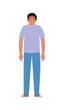 © Grgroup - Avatar man with fever and thermometer vector design