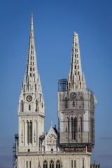 Zagreb hit by the earthquake damaged cathedral