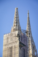 Zagreb hit by the earthquake damaged cathedral