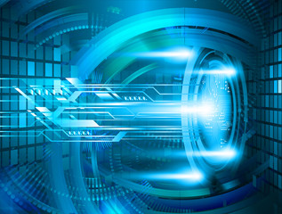 blue cyber circuit future technology concept background