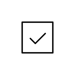 Sticker - Simple check line icon.