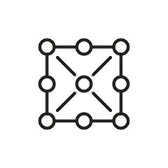 Canvas Print - Simple networking line icon