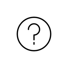 Sticker - Simple question line icon.