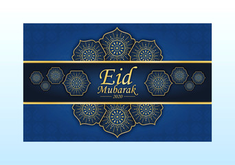 Eid Mubarak 2020 Colorful Elegant Greeting Card Design