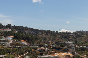 Da lat (Dalat) city, vietnam houses with tile roofs