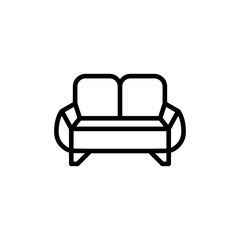 Poster - Simple sofa line icon.