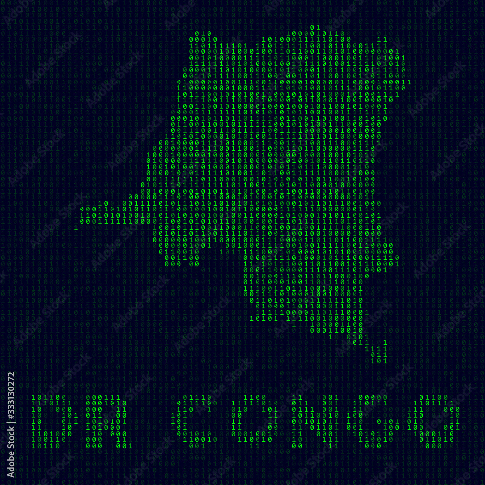 Vector de Stock Digital DR Congo logo. Country symbol in hacker style ...