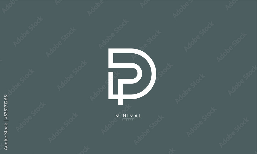 Alphabet letter icon logo DP or PD Stock Vector | Adobe Stock