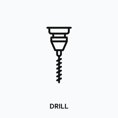 Wall Mural - drill icon vector. drill sign symbol