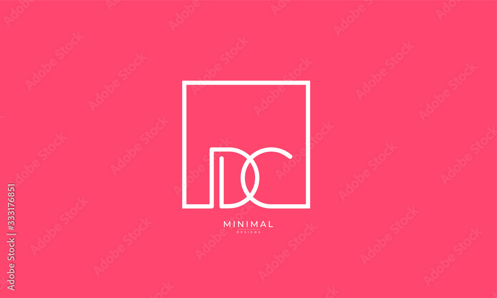 Alphabet letter icon logo DC Stock Vector | Adobe Stock