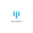 Trident logo design template