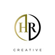 hr logo design vector icon