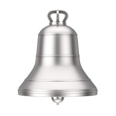 Ancient Monastery Silver Big Bell. 3d Rendering