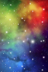 Wall Mural - astrology mystic galaxy background. outer space. vector digital colorful illustration of universe.