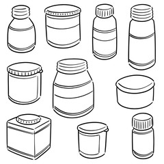 Sticker - vector set of medicine bottle