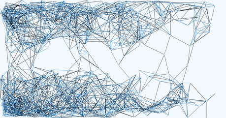 Procedural Network Mesh Art background illustration