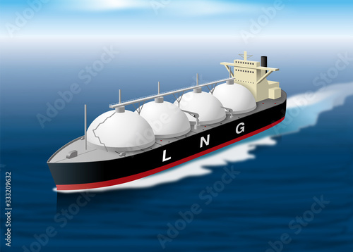Lng Tanker Illustration Lngタンカーイラスト Ilustracion De Stock Adobe Stock