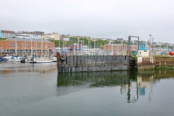 Poster - Boats in Milford Haven harbour, Wales	